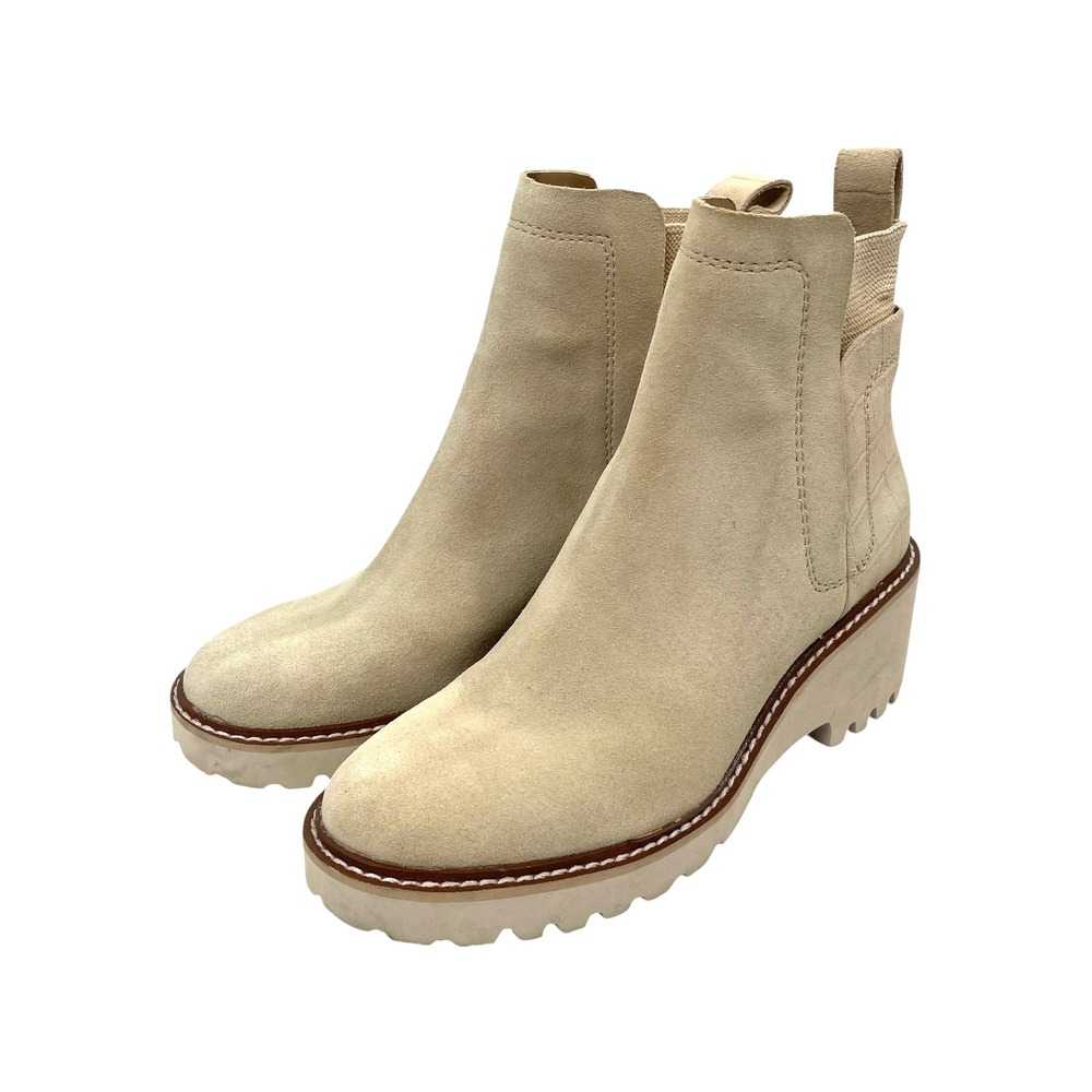 Dolce Vita Huey H20 Wedge Chelsea Booties Size 6 cream tan neutral - Picture 2 of 12